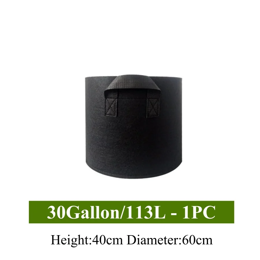 30-100 Gallon Large Nonwoven Plant Grow Bag with Handles Heavy Duty Fabric Plant Pots Container For Flowers Fruit Tree Vegetable