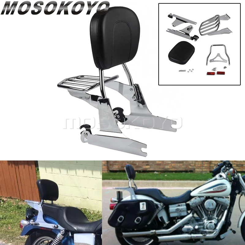 

Detachable Sissy Bar Passenger Backrest Luggage Rack For Harley Softail Fat Boy FLSTF Standard FXST Night Train FXSTB Springer