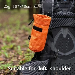 Outdoor Lightweight Arm Bag for Hiking and Climbing - Water Bottle Holder and Molle Organizer (Orange - left)