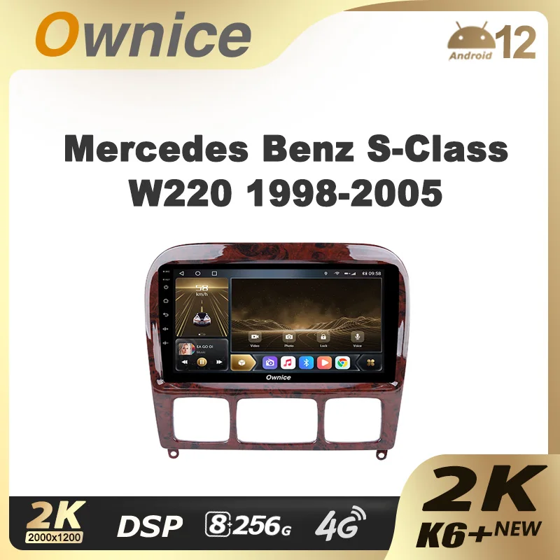 

Ownice K6+ 2K for Mercedes Benz S-Class W220 1998-2005 Car Radio Multimedia Video Player Navigation Stereo GPS Android 12 Dvd
