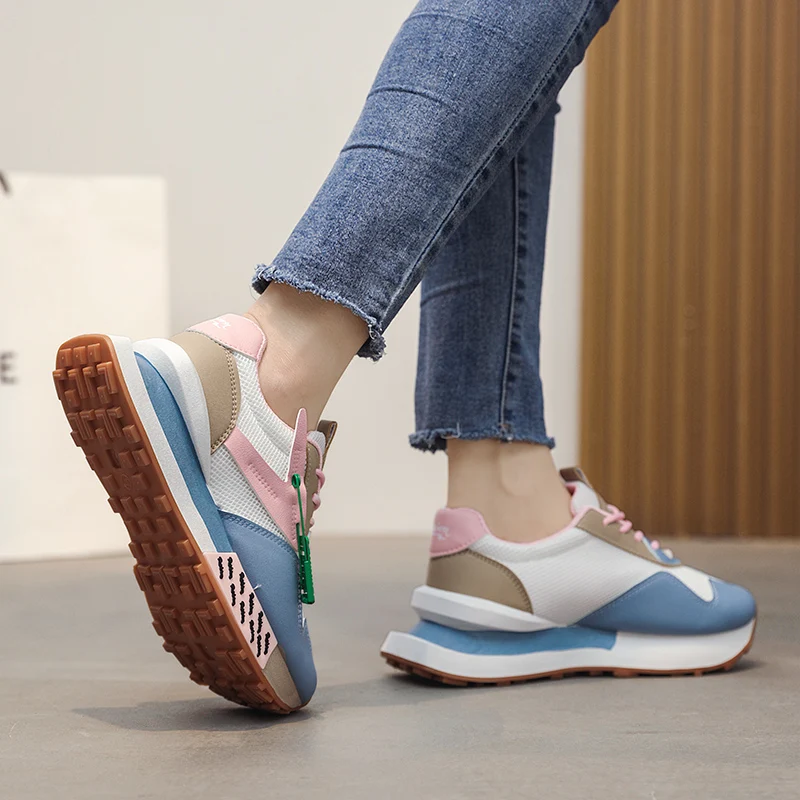 Sports Shoes Women Shoes Spring Thick Soled Daddy Shoes Mesh Cloth Breathable Forrest Gump Student Casual Board