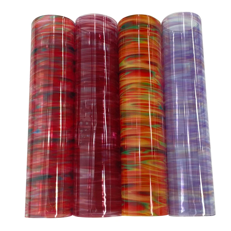 

Rainbow Translucent Faux Leather Sheets PVC Vinyl Film for upholstery Packaging Decoration Bag Making DIY Craft Sewing Handmade
