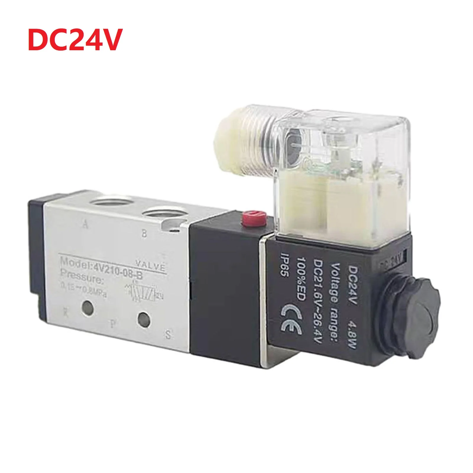 

Electric Solenoid Valve for Air 4V210 08 Model Strong Air Sealing Performance 5 Times/Second Actions Efficiency AC220V/DC24V