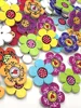 50/100pcs Mix color Flowers Wooden Buttons Fit Sewing Scrapbooking decoration 20mm WB482 3