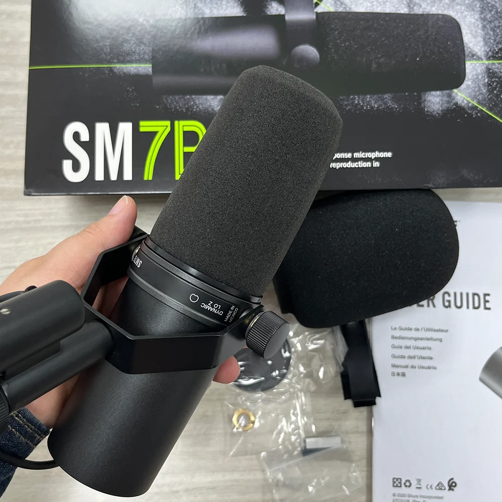 SM7B 마이크 블랙 메탈 마이크 7b Sm7b 다이나믹 마이크 팟캐스트 스튜디오 세트 (라이브/무대 녹음, 팟캐스팅, 카디오이드)