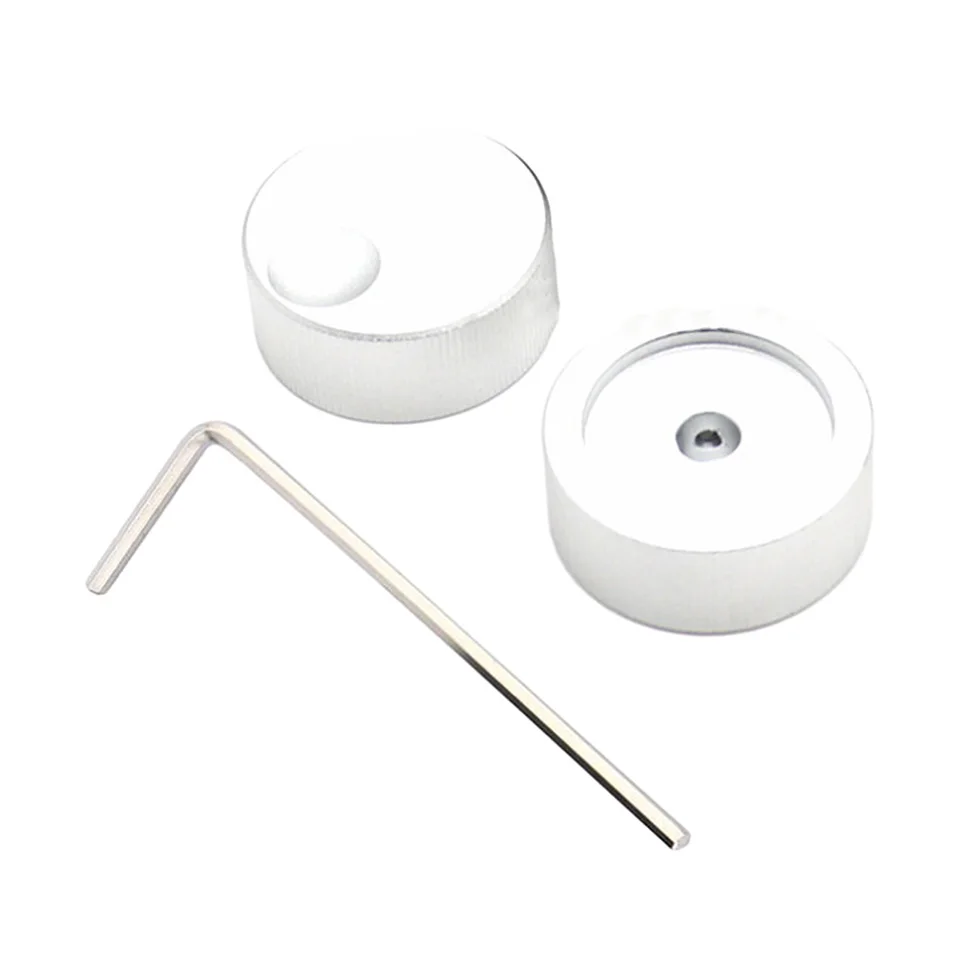 Lautstärkeknopf Schwarz Matt - 32x13mm Aluminium Für 6mm Potentiometer