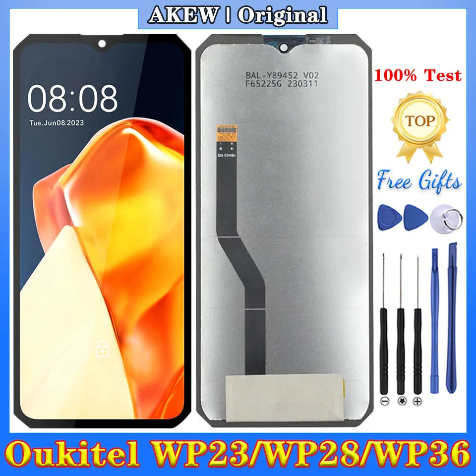 RongZy Schermo LCD per Oukitel WP23 Display Sostituzione per Oukitel WP23 PRO Digitizer Assembly Vetro di Ricambio Touch Screen con Strumenti(6.52, Nero