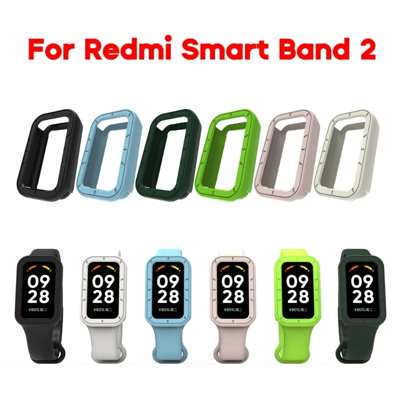 

TPU Screen Protector Case for Redmi Smart Band 2 Protective Cover Scratched Resistant Frame Bumper Shell Shockproof