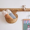 Handmade Rattan Apple Storage Basket Natural Fruit Clothes Key Baby Room Organizer Woven Organizers Home Wall Decor 3