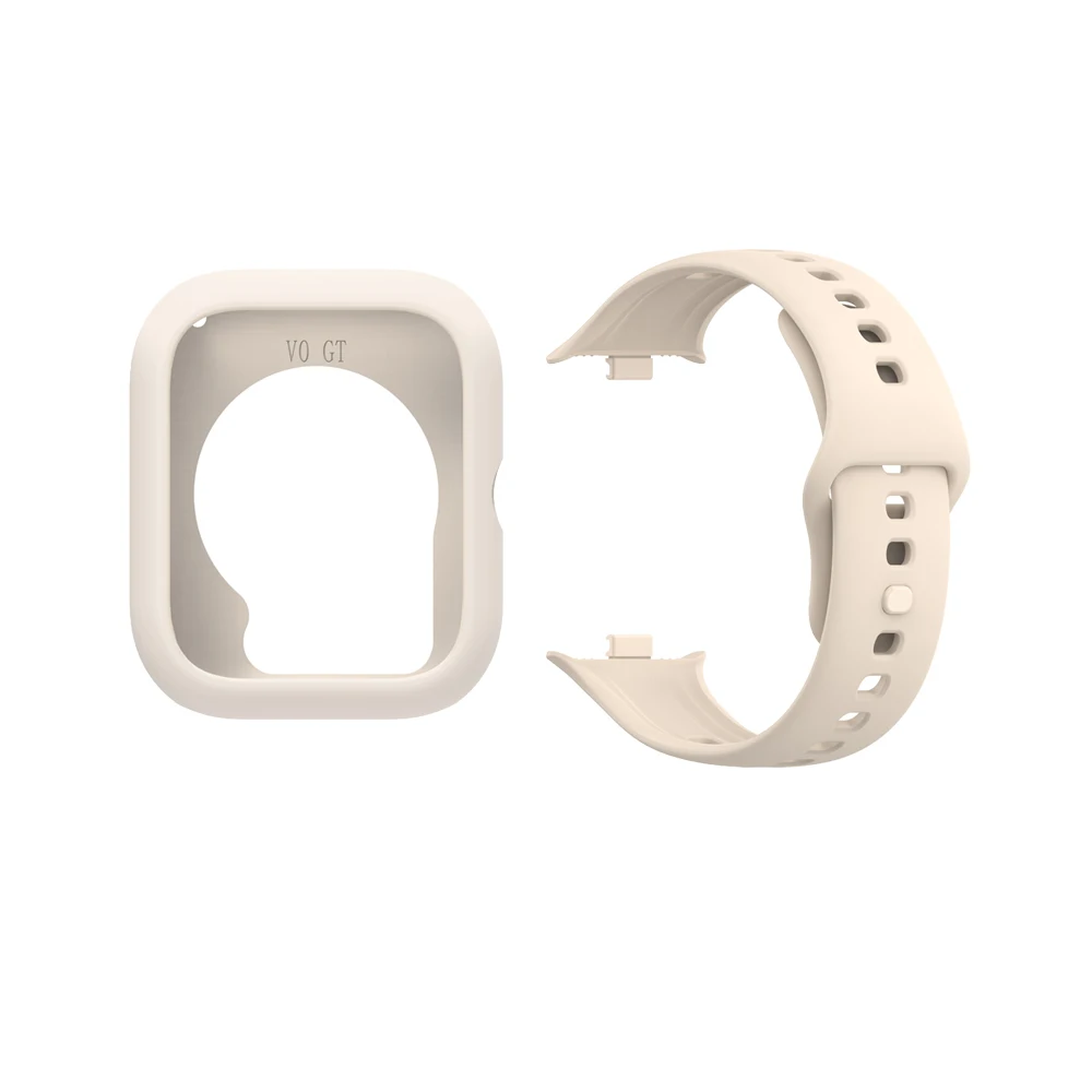 Dual-Function Silicone Sport Strap with Protective Case - Soft Replacement Band