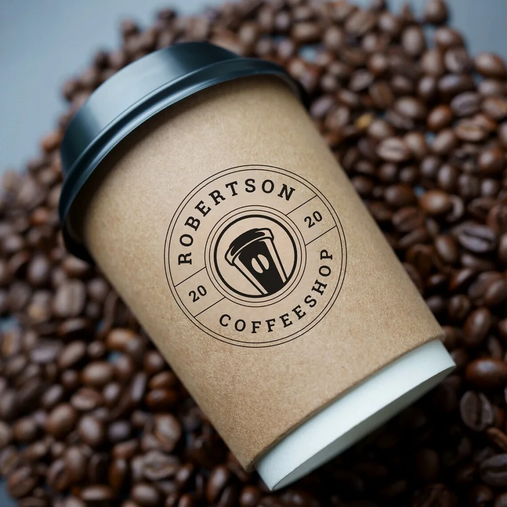 Custom Rubber Stamp for Cup – Personalized Wooden Handle Seal with Clear Logo – Ideal f... - SKU CRS12353 - UGI Packaging