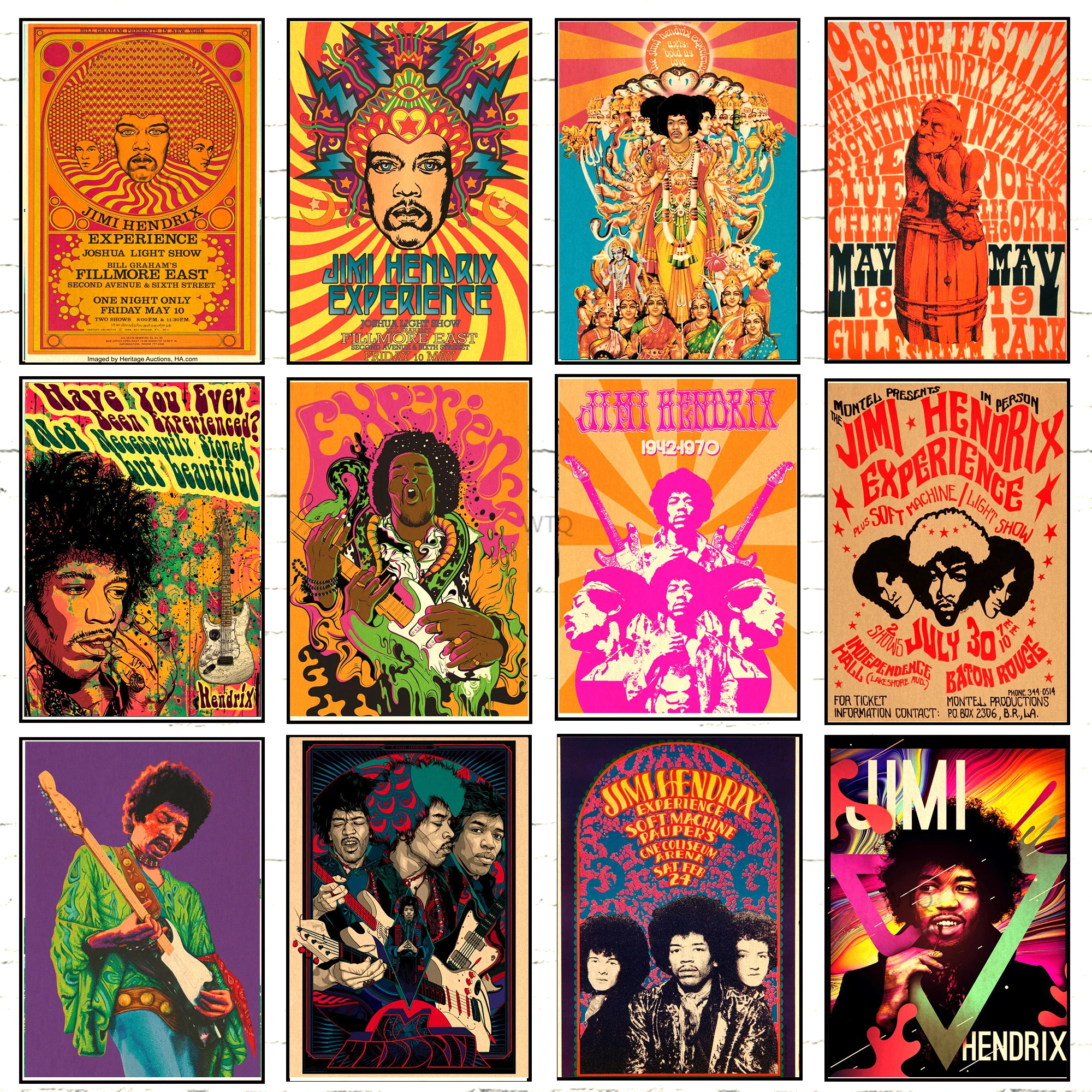 Surichinmoi Personal Rosa Jimi Hendrix póster de Musci Rock Band Rap, pintura abstracta alternativa  de Hip Hop, arte divertido de pared para decoración del hogar, cafetería,  Bar| | - AliExpress