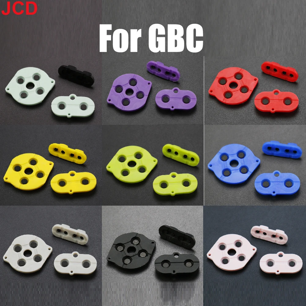 

JCD 1set For Game Boy Color GBC Game Console Shell Housing Silicon Start Select Keypad Rubber Conductive Button A-B d-pad