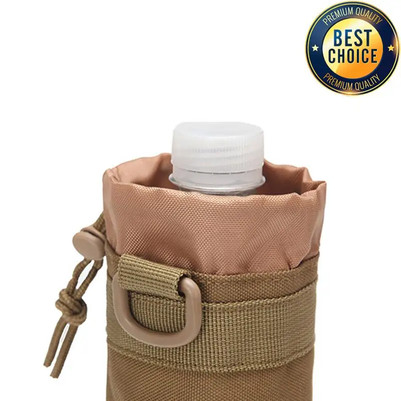 Tactical Molle borsa per bottiglia d'acqua militare campeggio all'aperto escursionismo portaborraccia con coulisse portaborraccia multifunzione
