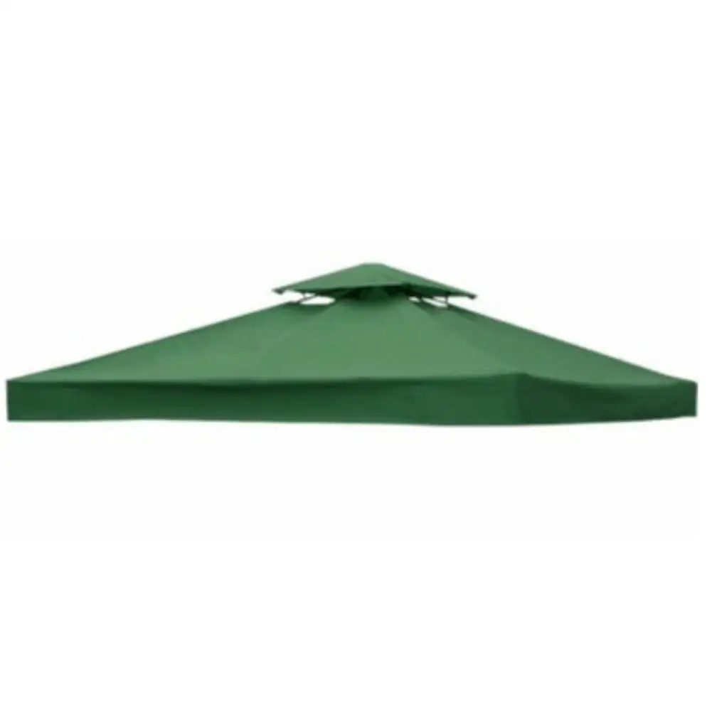 3x3m 300D Polyester Cloth Outdoor Replacement Canopy Top Double Tier Gazebo Roof Cover Garden BBQ Gazebo Top Replacement Cover