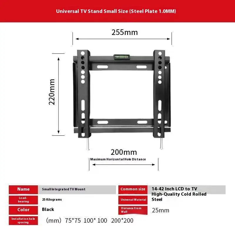 26-65 İnç Ekranlar İçin Evrensel TV Duvar Askı Aparatı - Düşük Profil Ayarlanabilir Braket, Çoğu LCD/LED TV ve Monitör için VESA Uyumlu