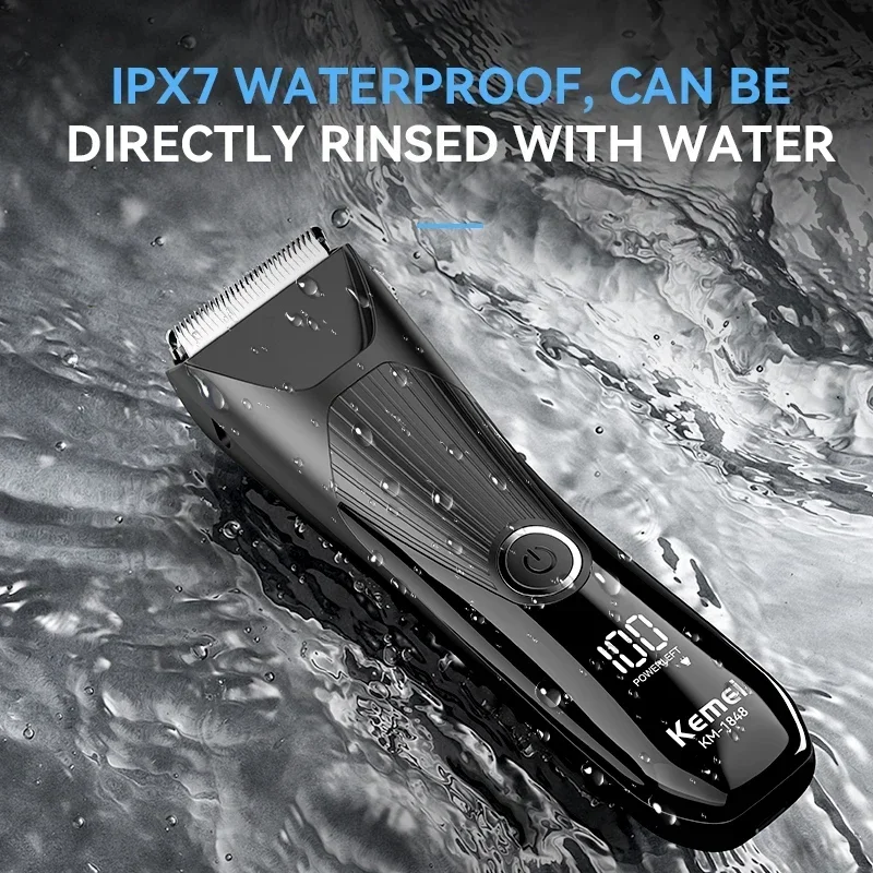 Hair Trimmer Kemei km-1848 Waterproof Body Hair Trimmer Hair removal Epilator Shaver Body Groomer Beard Grooming Kit Trimmers