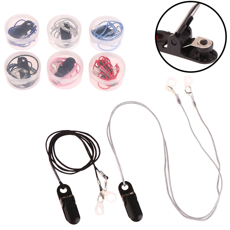 

Hearing Aids Clip Holder Transparent 2 Rings Anti-Lost Lanyard Safety Behind The Ear Hearing Aids Accessory For Children Adult