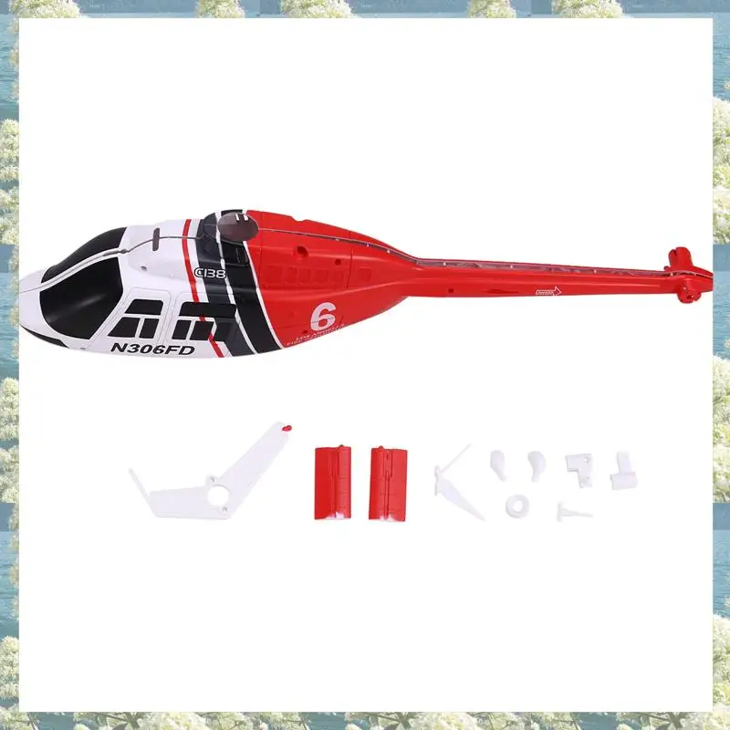 Vue de face du kit coque fuselage pour hélicoptère RC C138 Bell 206 1:33, pièce de rechange