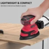 Detail Sanding Machine 13,000 OPM Compact Electric Sander with Dust Collector 220W Power Sander Woodworking Tools for Wood 6