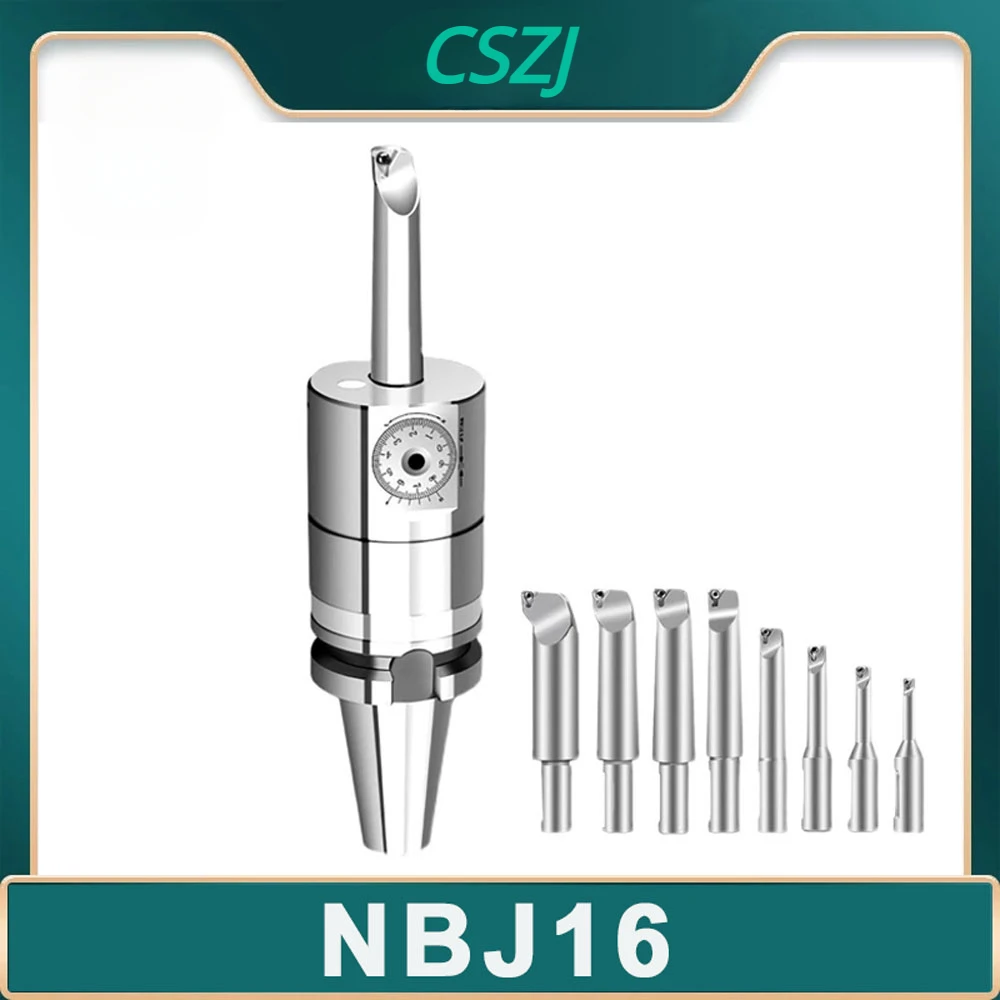 

TULX NBJ16 Fine Boring Head BT30 BT40 NT30 NT40 MT4 MT5 MT6 SK30 SK40 CAT40 R8 C20 CAT40 BT50 NT50 Tool Holder + 8pcs Tool