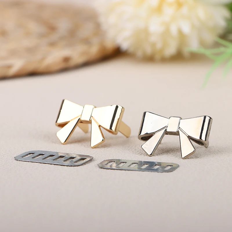 

Metal Bowknot Shoes Buckles Handbag Decor Buckle For Women DIY Bags Decoration Clasp Bag Accessories