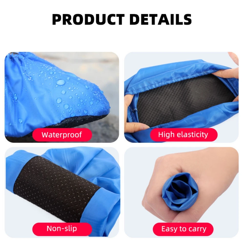 Non-slip Washable Shoe Covers Thicken Reusable Home Indoor Shoes Protector Cover Dust Proof Unisex Household Shoes Covers 1Pair
