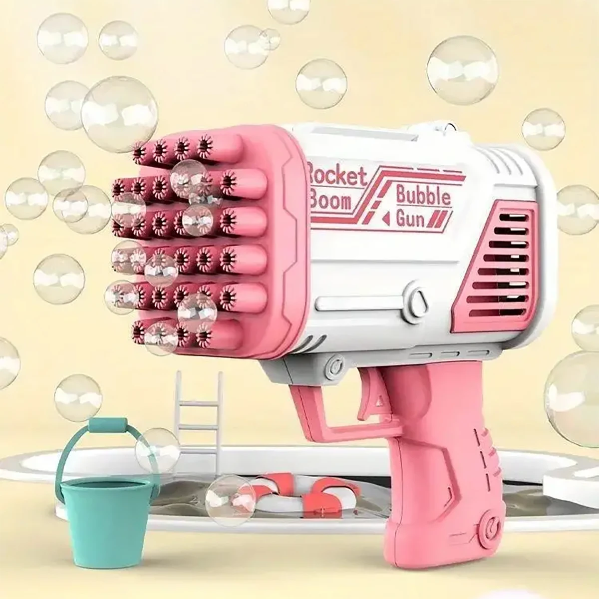 1pc-32 hole pink bubble gun for outdoor entertainment and wedding props