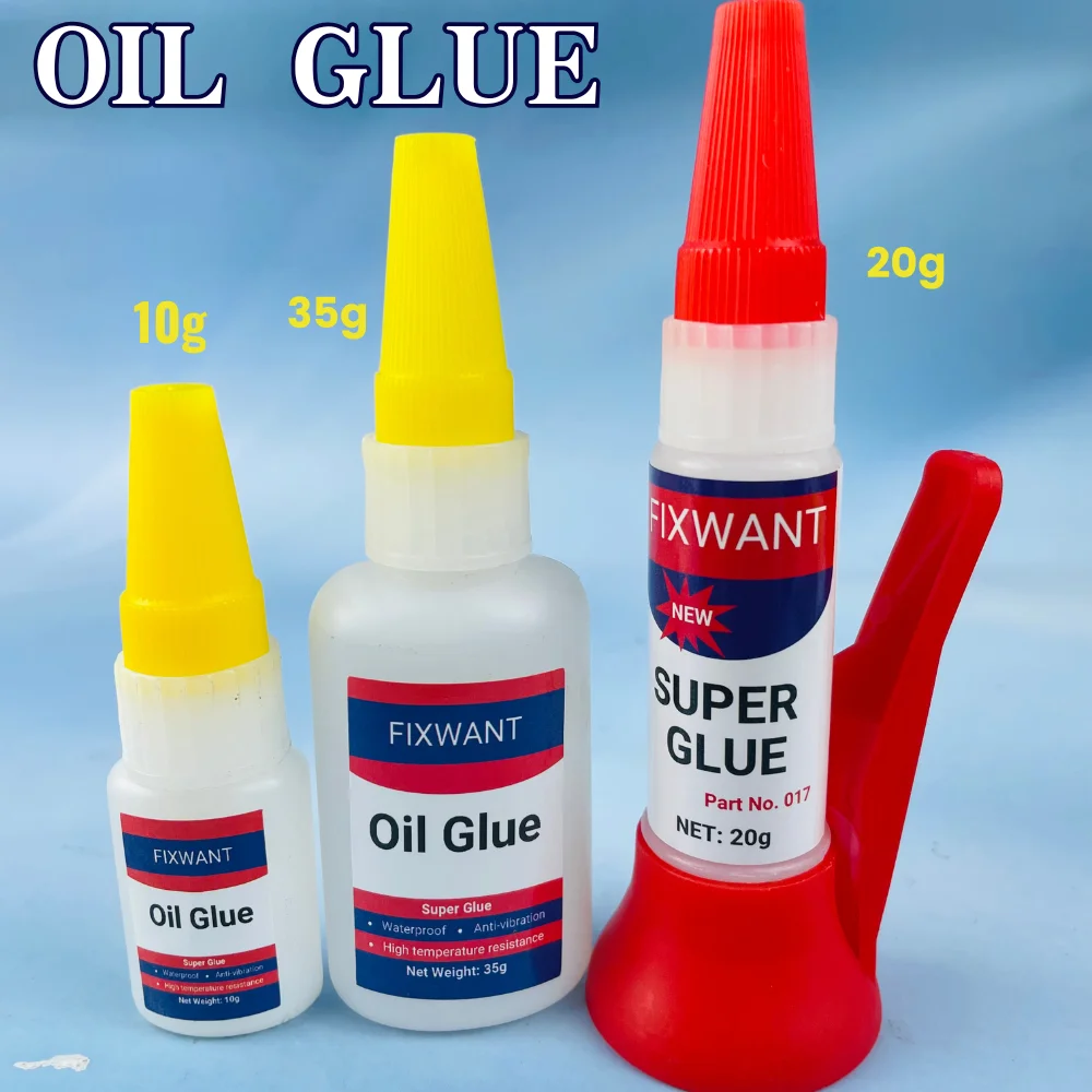 Super Glue High Strength Oily Universal Cyanoacrylate Instant Adhesive for PVC Plactis Ceramic Metal Glass Wood and More