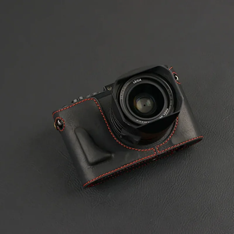 

High Quality Handmade Genuine Real Leather Half Camera Case Bag Cover for LEICA Q/QP
