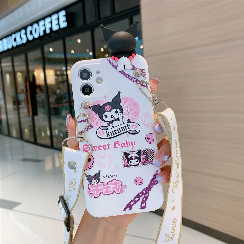 case for iphone 13 pro max Sanrio Kuromi 3D Cartoon Phone Cases For iPhone 13 12 11 Pro Max Mini XR XS MAX 8 X 7 SE For Girls Anti-drop Soft Silicone Cover 13 pro max case