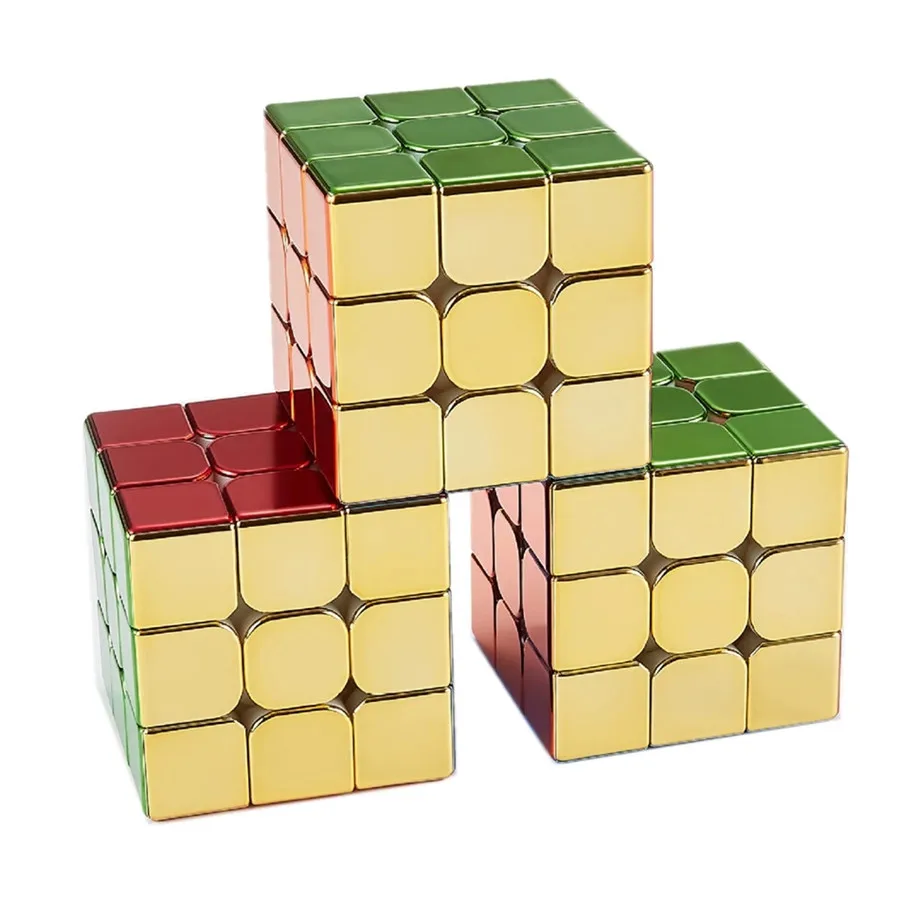 사이클론 보이 전기 도금 마그네틱 매직 큐브, 2x2, 3x3, 4x4, 전문가용 스피드 큐브, 매직 큐브 퍼즐 장난감, 어린이 선물