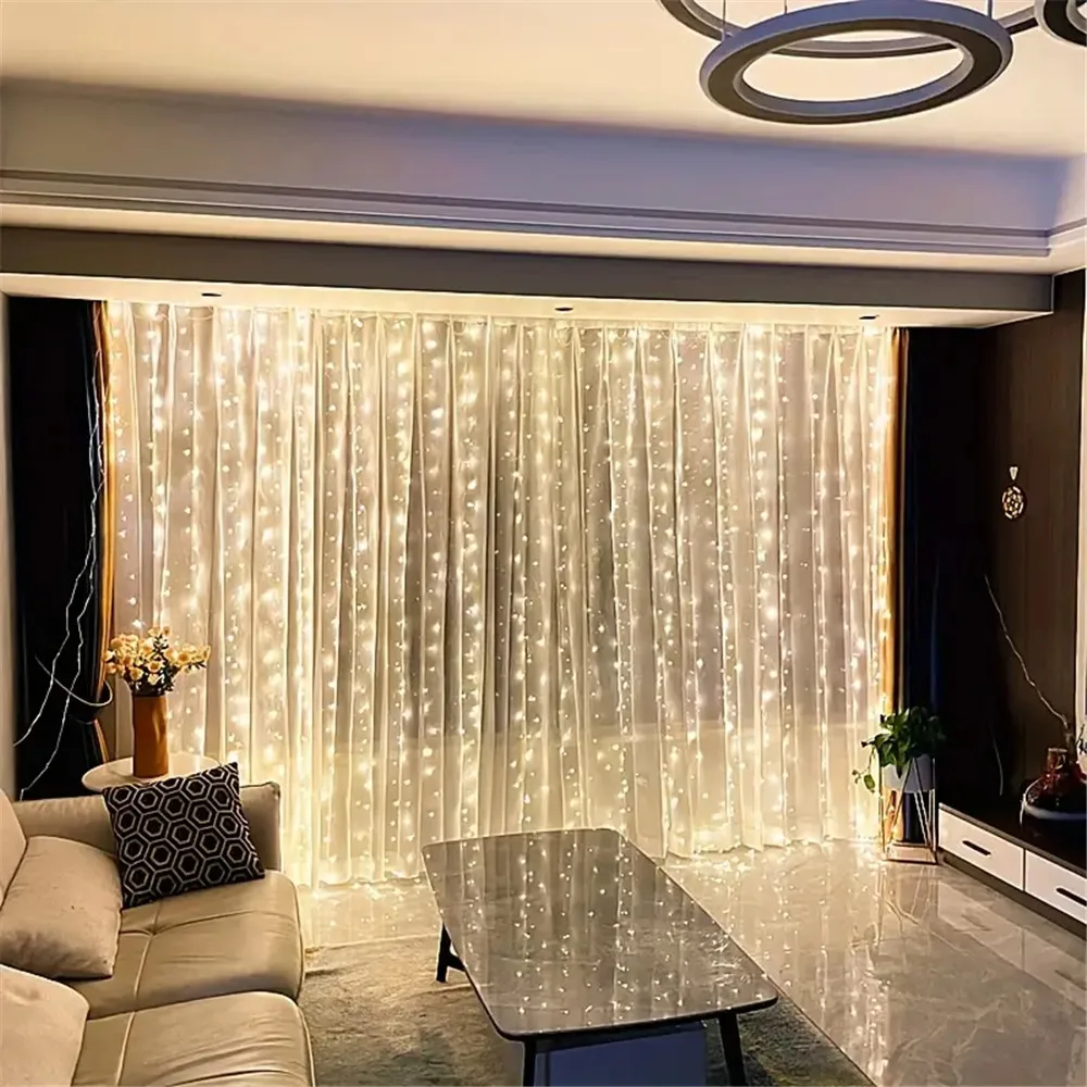 USB String Lights Holiday Wedding Fairy Light Garland Lights for Bedroom 3/4/6M Remote Control Curtain LED Christmas Decoration