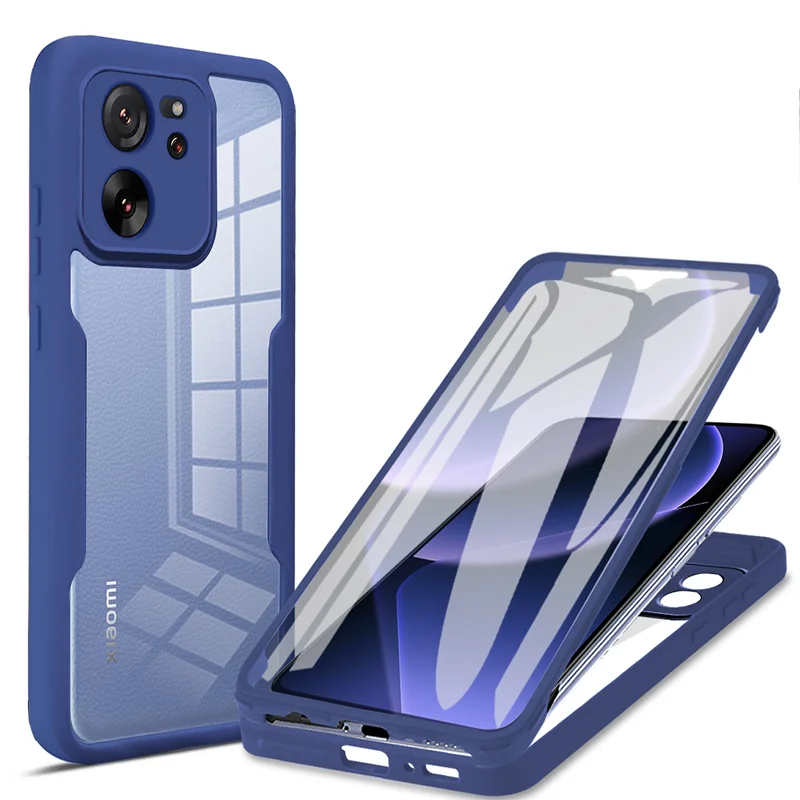 360° Double-Sided Transparent Full Cover Phone Case with Screen Protection
