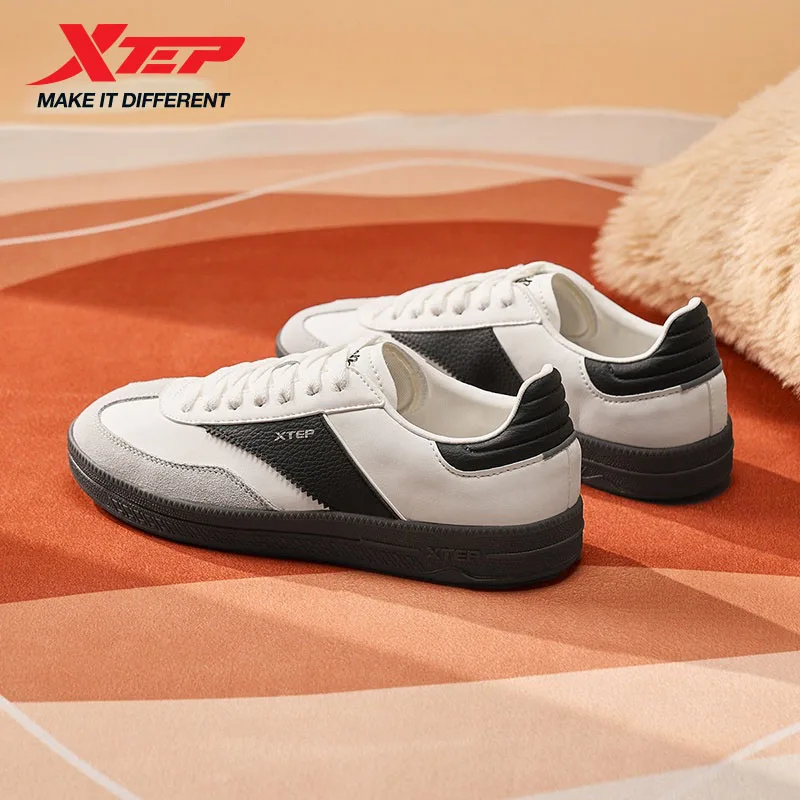 Xtep GAT Skateboarding Shoes For Men 2025 Spring Stability Comfortable Sports Shoes Classics Street Soft Sneakers 875119310004