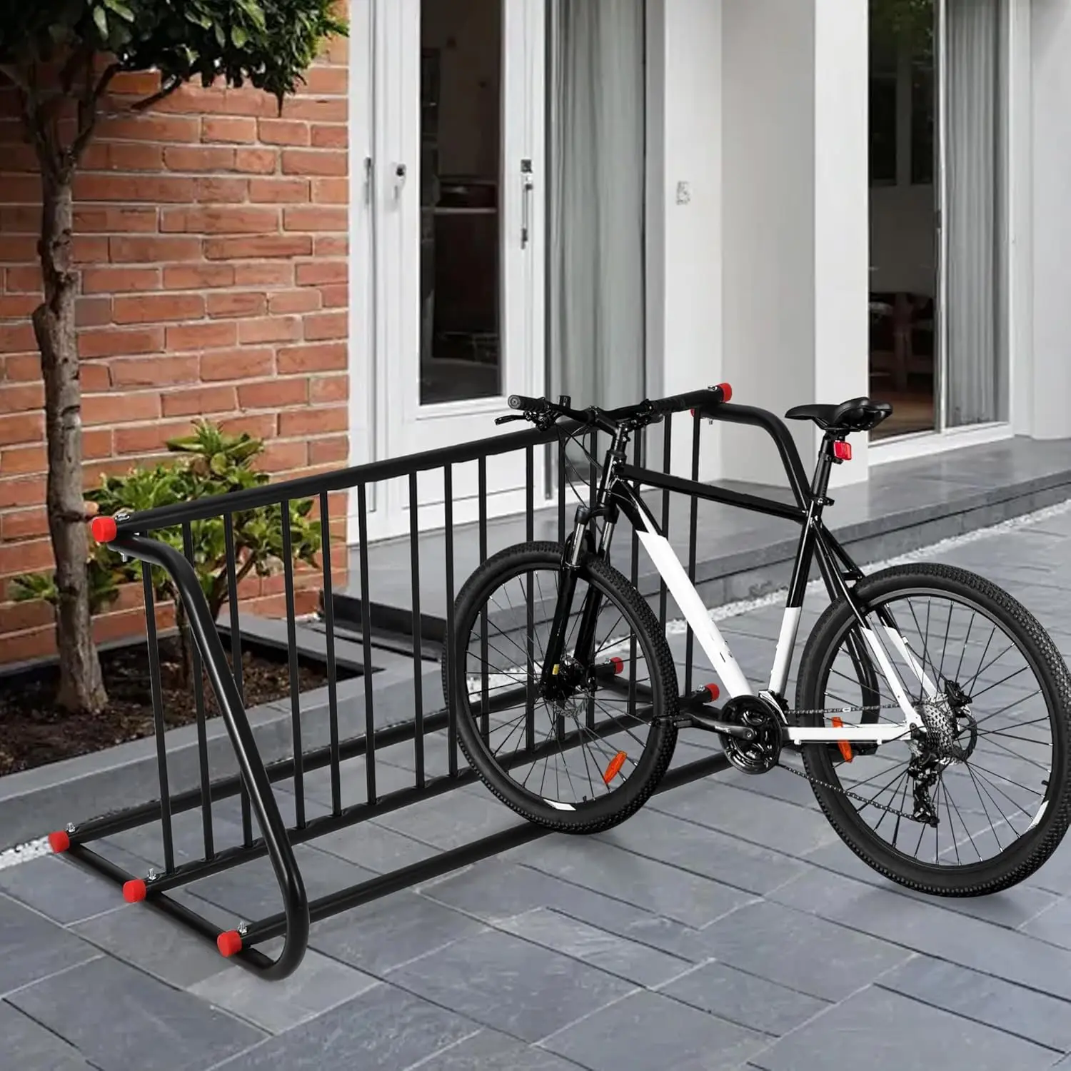 Grid Bike Rack Single & Double Sided Bicycle Storage Stand for Garages Stores Schools Bicycle Parking Stand