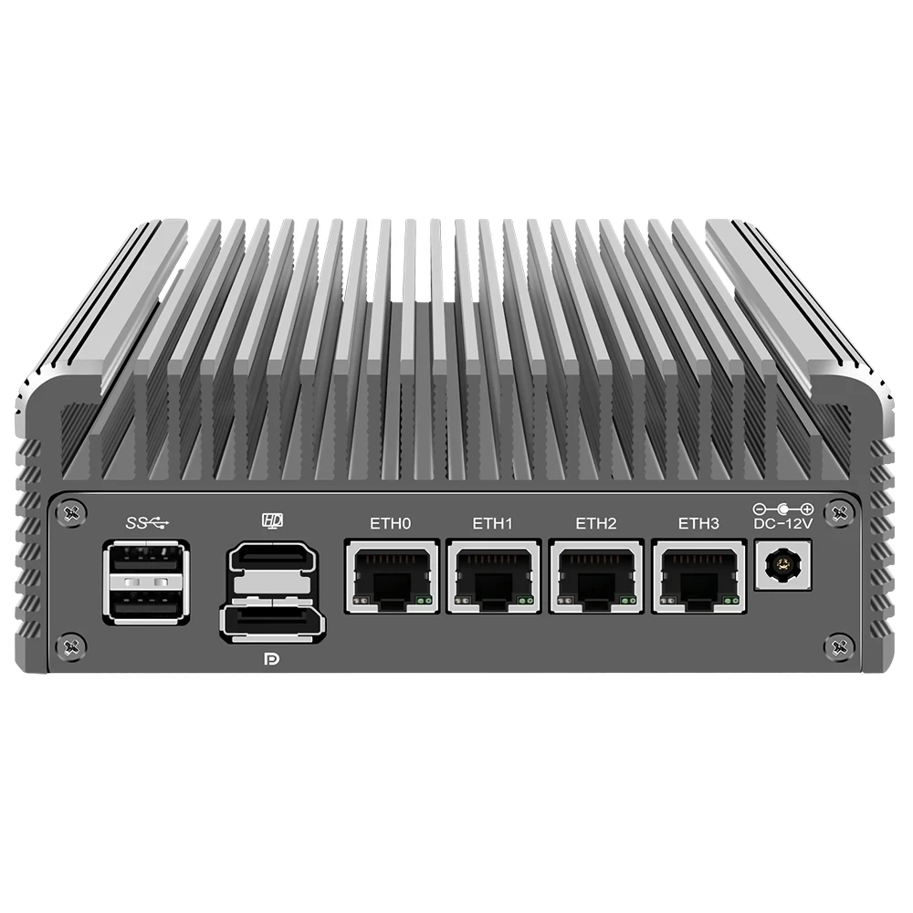 Firewall Computer Soft Router Intel i3 N305 N355 N150 N100 Mini PC Case DDR5 4xi226-V 2.5G LAN Fanless Proxmox ESXi Host Server 4