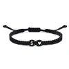 26 lettres initiales coeur Bracelets à la main réglable A-Z nom tressé Bracelets pour femmes hommes amitié bijoux