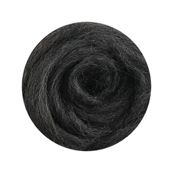 Large 50g Wool Felt Package, Soft and Smooth, Imported from Queensland, Australia, Premium Quality for Needle and Wet Felting (04 black white gray)