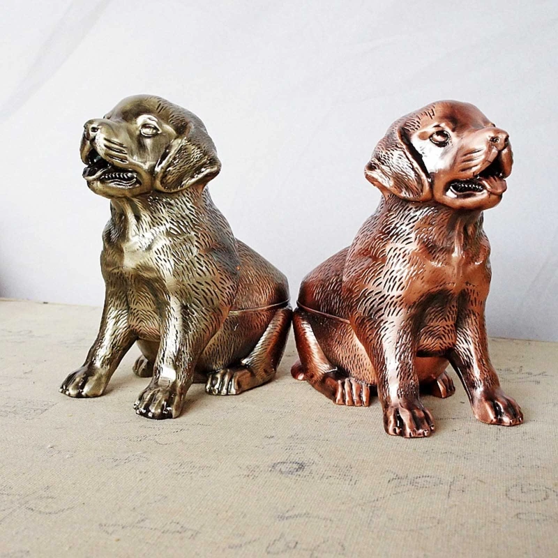 Kreative Hunde form Aschenbecher Zuhause Metall Zigarette Aschenbecher  Tablett für Zigarre Vintage Büro Tisch Dekoration Ornament Männer Vater