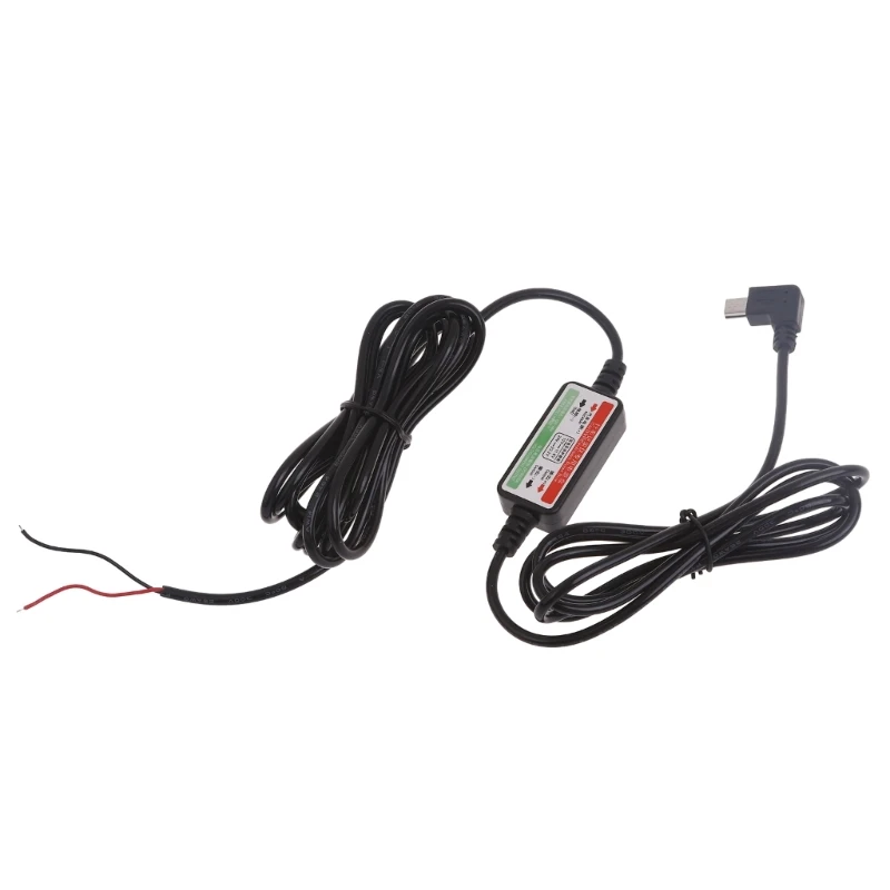 

Convenient Car DVR Power Cable - Mini USB for Dashcam, GPS, and Mobile Devices - 12V24V Input