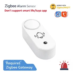 Zigbee 110dB Loud Anti - Theft Siren with Vibration Detection and Smart Home Alert Integration (No vibration (2MQTT))