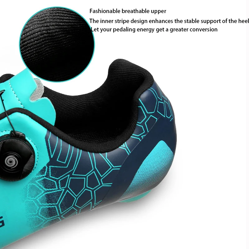 LiXingMing Cycling Shoes Mtb Men Blue Hot Self-locking Anti-slip Speed Route Splint Road Bike Shoes Women Outdoor Racing Sneaker 3