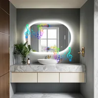 LUVODI Illuminated Bluetooth Bathroom Mirror LED Backlit Dimmable Vanity Makeup Mirror Anti-fog - Image 5