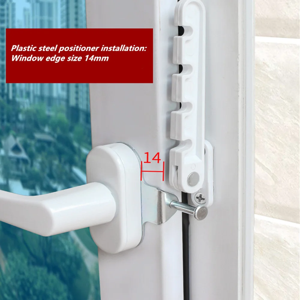 Adjustable Window Limiter Plastic Steel Latch Wind Brace Stay Position Stopper Window Anti-theft Lock Child Safety Protection window stopper window lock