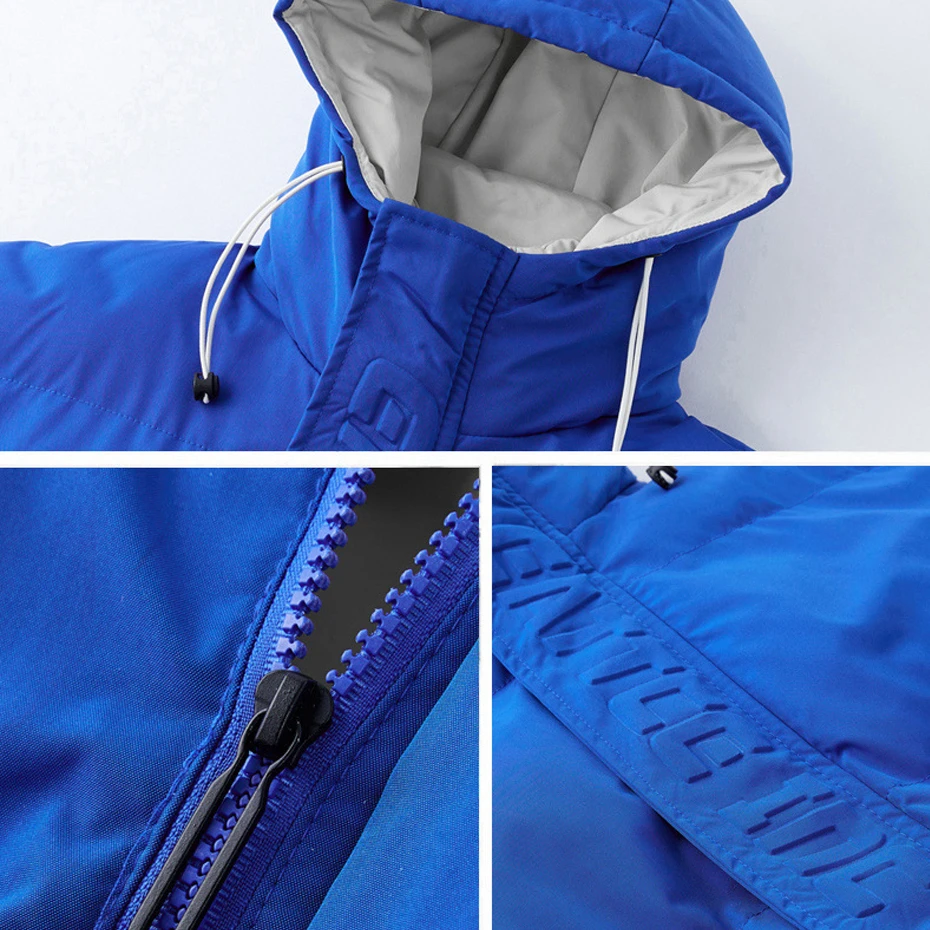 Solid Color Padded Jacket Men Parkas Winter Thick Jacket Coat Fashion Casual Hooded Parkas Male Black Jackets Outerwear