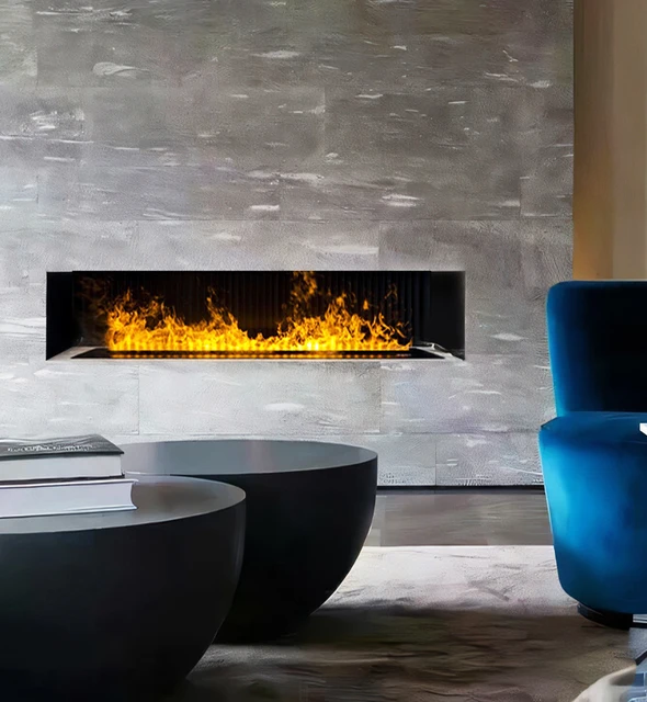 Atomizing Fireplace Intelligent Humidifier 700 MM Modern Decoration Embedded  3d Simulation Fire Steam Flame Home 6
