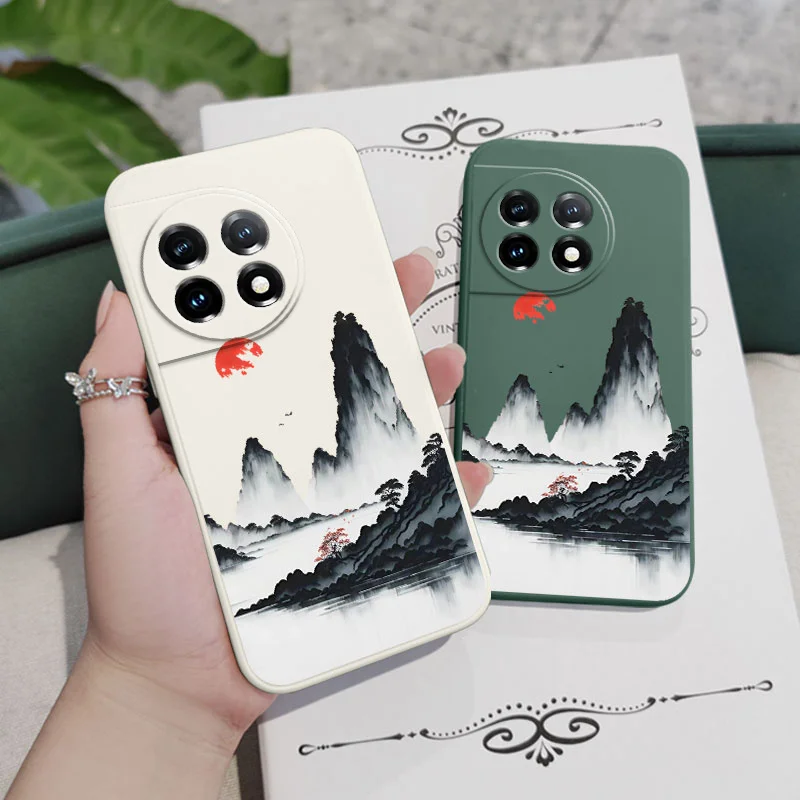 Sunset Red Liquid Silicone Phone Case Cover