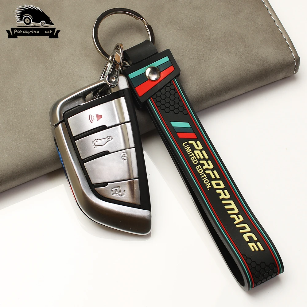 Car Styling Performance Luminous PVC Keychain Keyring For BMW 1 3 5 6 7 ...