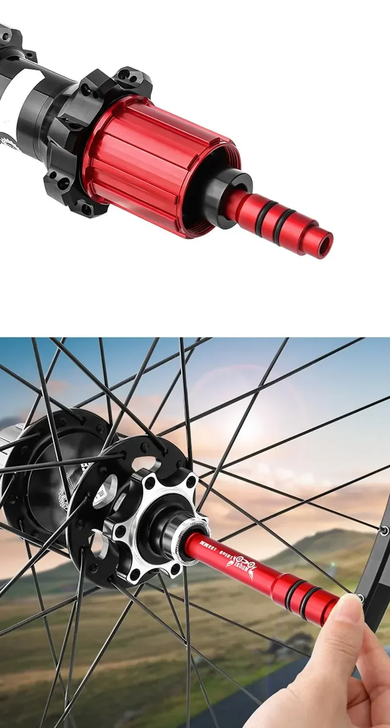 Description Picture 5 of item15 To 9 100mm MUQZI Thru Axle Adapter 12 to 9mm 100/142mm Thru Axle To Quick Release For MTB Road Bike Wheel Bicycle Accessories